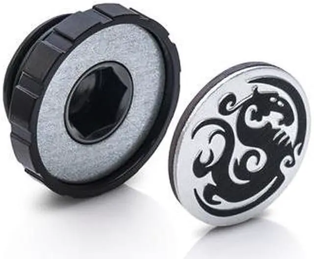 Alt view image 2 of 4 - Bitspower Artemis Matt Black Stop Fitting with Magnetic Logo (4 PCS)