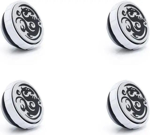 Main image of Bitspower Artemis Deluxe White Stop Fitting with Magnetic Logo (4 PCS)