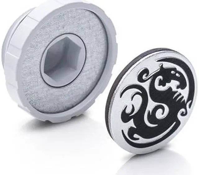 Alt view image 2 of 4 - Bitspower Artemis Deluxe White Stop Fitting with Magnetic Logo (4 PCS)
