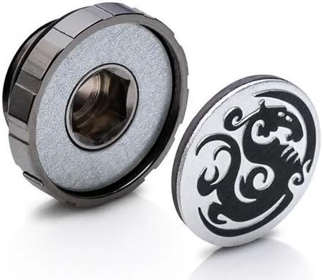 Alt view image 2 of 4 - Bitspower Artemis Black Sparkle Stop Fitting with Magnetic Logo (4 PCS)
