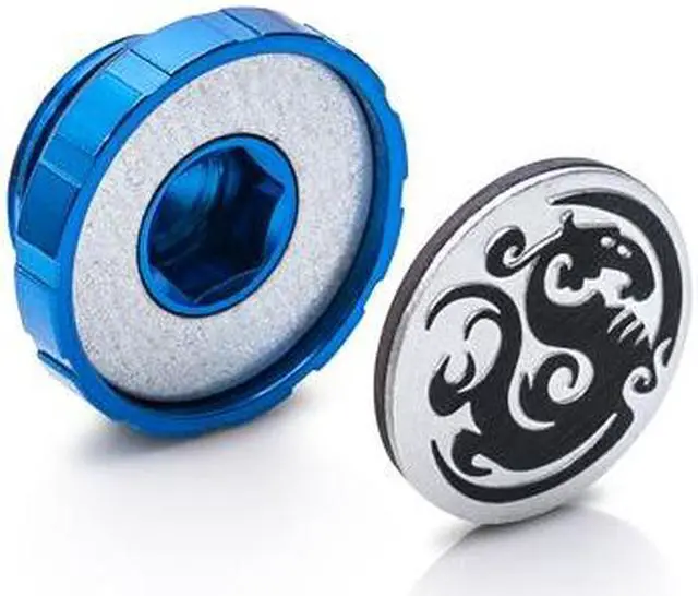 Alt view image 2 of 4 - Bitspower Artemis Royal Blue Stop Fitting with Magnetic Logo (4 PCS)