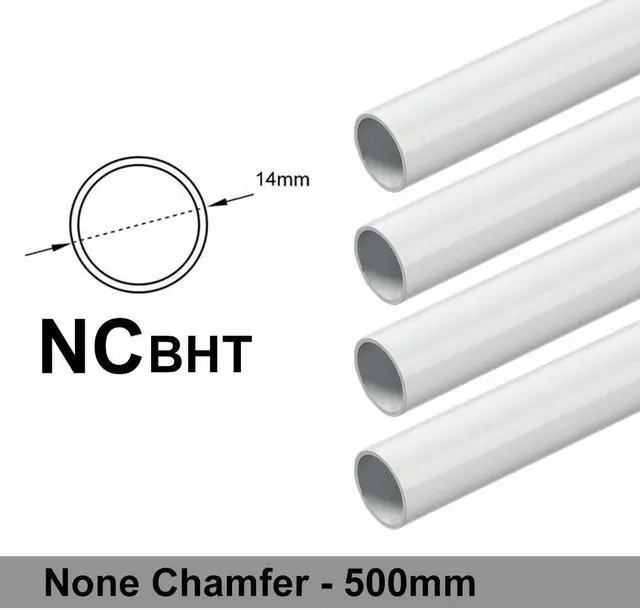Main image of Bitspower None Chamfer Brass Hard Tubing OD14MM Deluxe White - Length 500 MM (4 PCS)