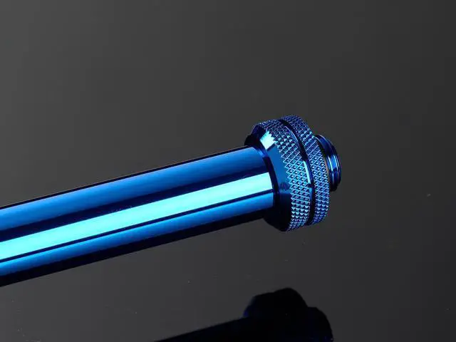 Alt view image 2 of 2 - Bitspower Water Cooling None Chamfer Brass Hard Tubing OD16MM Royal Blue- Length 500 MM