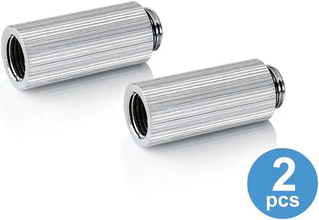 Alt view image 4 of 4 - Bitspower Computer Water Cooling G1/4" IG1/4" Extender Fitting - 40MM (Glorious Silver) (2 PCS)
