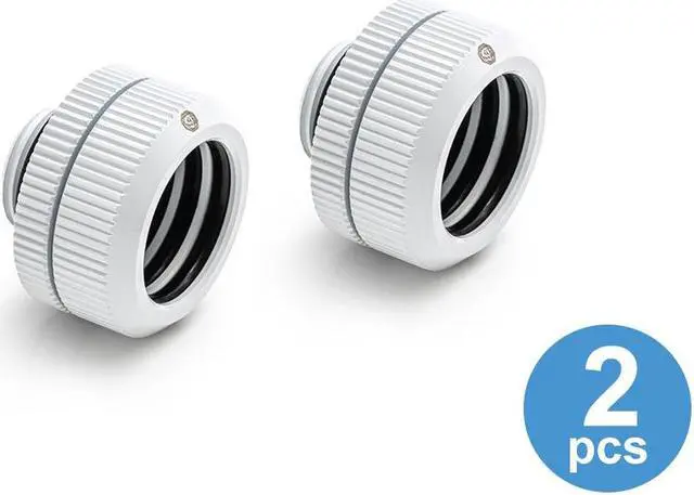 Alt view image 5 of 5 - Bitspower Computer Water Cooling Dual O-Ring G1/4" Tighten Fitting For Hard Tubing OD16MM (Deluxe White) (2 PCS)