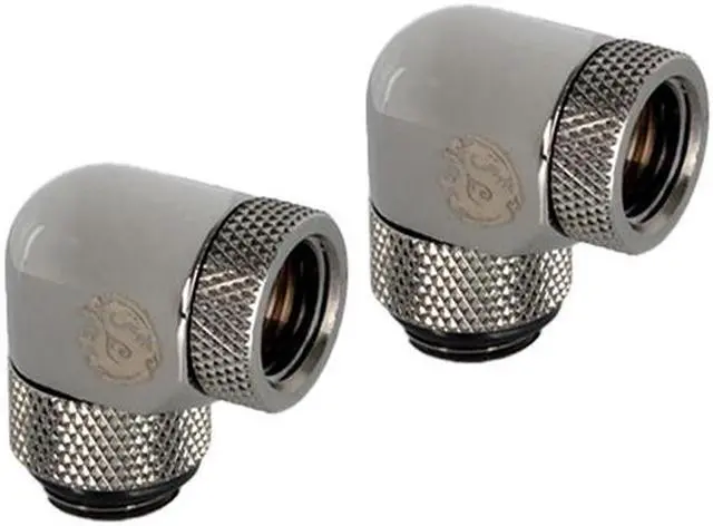 Main image of Bitspower Computer Water Cooling G1/4" Black Sparkle Dual Rotary Angle IG1/4" Extender(2 PCS)