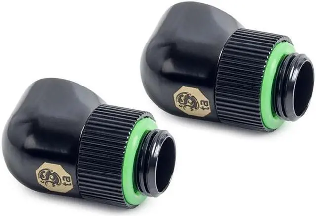 Main image of Bitspower TA G1/4" Rotary 90-Degree IG1/4" Extender (Glorious Black) (2 PCS)