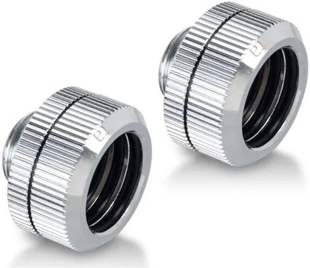 Main image of Bitspower Dual O-Ring G1/4" Tighten Fitting For Hard Tubing OD16MM (Glorious Silver)2pcs/pack--BPTA-DOTFH1622-GS