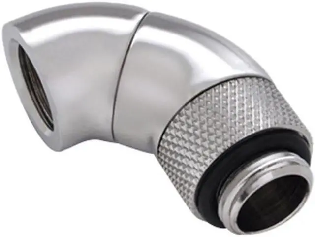 Alt view image 2 of 5 - Bitspower G1/4" Silver Shining Dual Rotary 90-Degree IG1/4" Extender BP-90R2