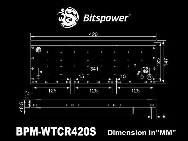 Alt view image 7 of 7 - Bitspower CR420 Reservoir Slim Edition