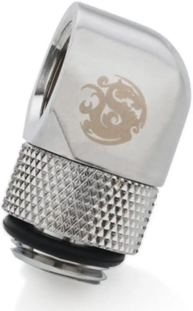 Alt view image 2 of 3 - Bitspower G1/4" Silver Shining Rotary 90-Degree IG1/4" Extender (4PCS)