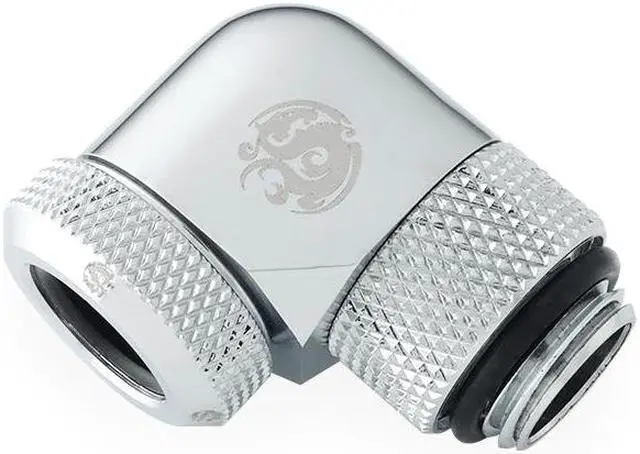 Alt view image 2 of 2 - Bitspower Silver Shining Enhance Rotary G1/4" 90-Degree Multi-Link Adapter For OD 12MM (4PCS)