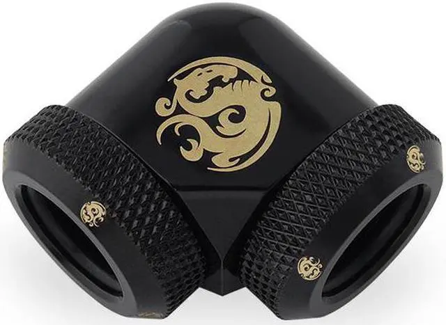 Alt view image 2 of 2 - Bitspower Matt Black Enhance 90-Degree Dual Multi-Link Adapter For OD 12MM (4PCS)