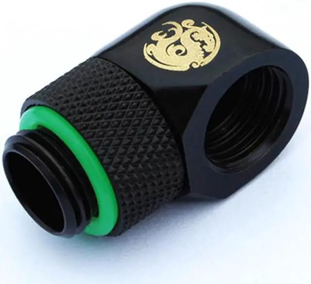 Alt view image 2 of 2 - Bitspower G1/4" Matt Black Rotary 90-Degree IG1/4" Extender (4PCS)