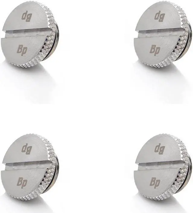 Main image of Bitspower G1/4" Silver Shining Low-Profile Stop Fitting (4PCS)