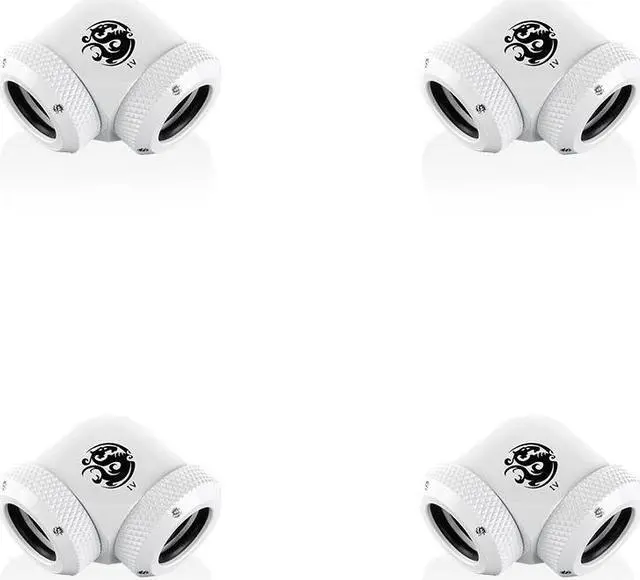 Main image of Bitspower Deluxe White Enhance 90-Degree Dual Multi-Link Adapter For OD 12MM (4PCS)