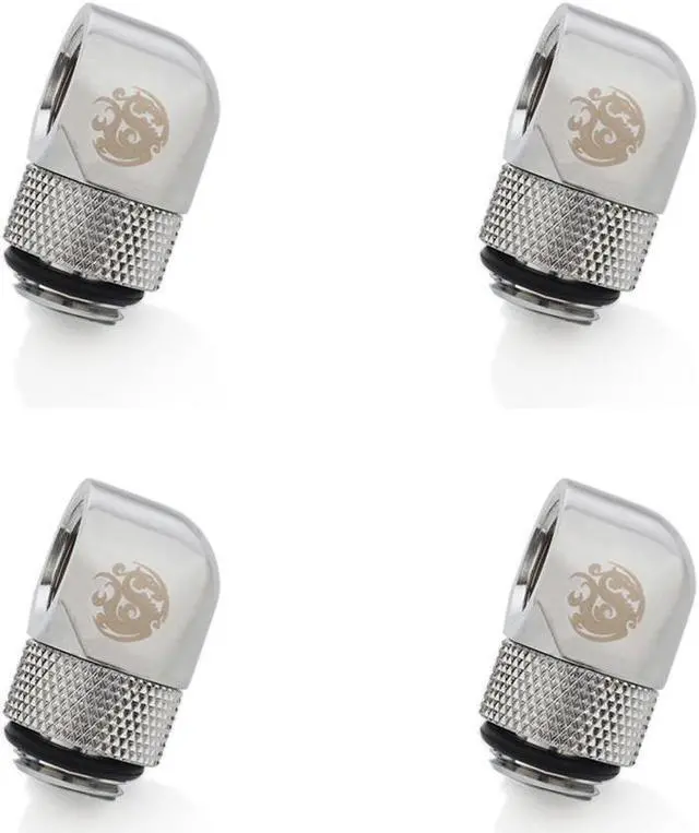 Main image of Bitspower G1/4" Silver Shining Rotary 90-Degree IG1/4" Extender (4PCS)