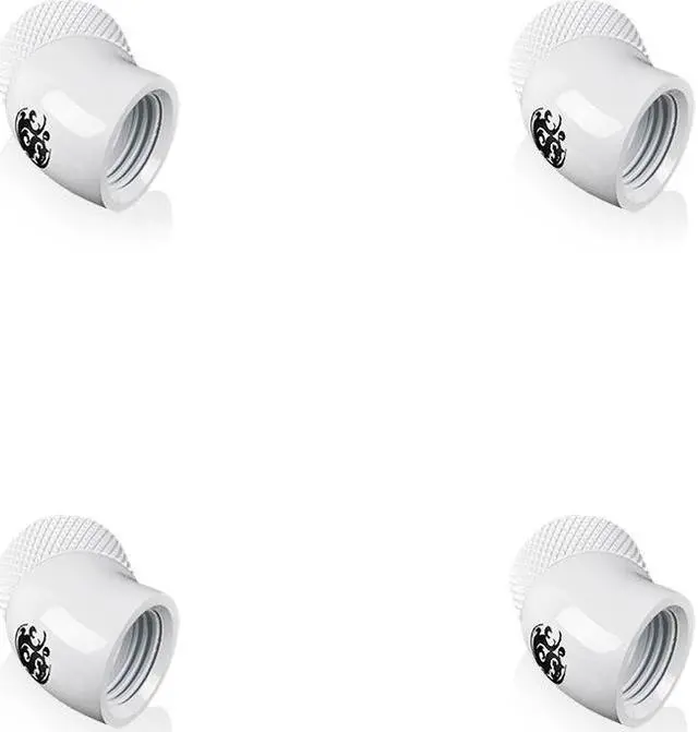 Main image of Bitspower G1/4" Deluxe White Rotary 45-Degree IG1/4" Extender (4PCS)