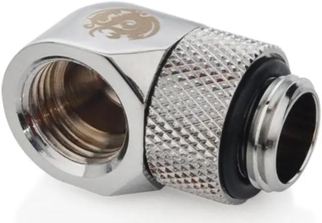 Alt view image 3 of 3 - Bitspower G1/4" Silver Shining Rotary 90-Degree IG1/4" Extender (4PCS)