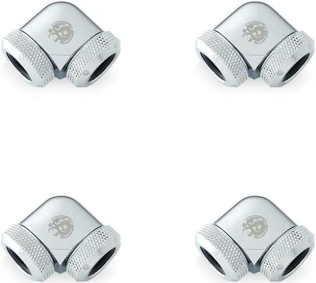 Main image of Bitspower Silver Shining Enhance 90-Degree Dual Multi-Link Adapter For OD 12MM (4PCS)
