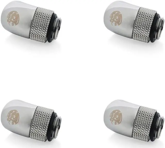 Main image of Bitspower G1/4" Silver Shining Rotary 45-Degree IG1/4" Extender (4PCS)