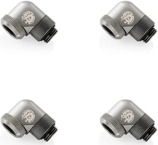 Main image of Bitspower Black Sparkle Enhance Rotary G1/4" 90-Degree Multi-Link Adapter For OD 12MM (4PCS)