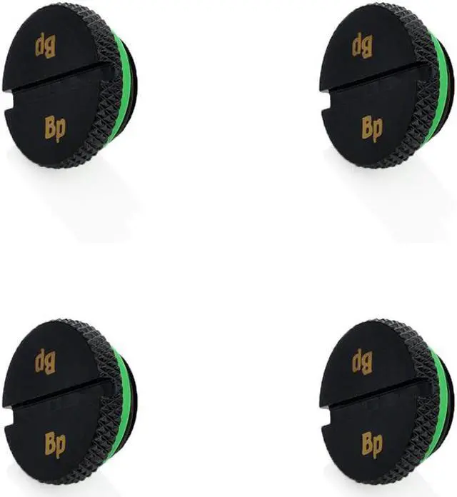 Main image of Bitspower G1/4" Matt Black Low-Profile Stop Fitting (4PCS)