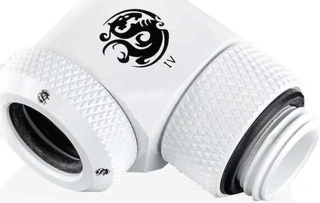 Alt view image 2 of 2 - Bitspower Deluxe White Enhance Rotary G1/4" 90-Degree Multi-Link Adapter For OD 12MM (4PCS)