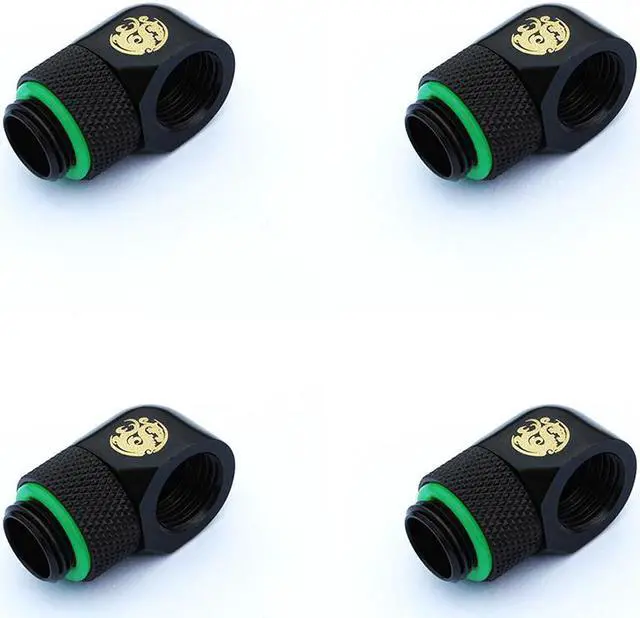 Main image of Bitspower G1/4" Matt Black Rotary 90-Degree IG1/4" Extender (4PCS)