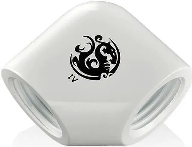 Alt view image 2 of 2 - Bitspower Deluxe White 90-Degree With Dual Inner G1/4" Extender (4PCS)