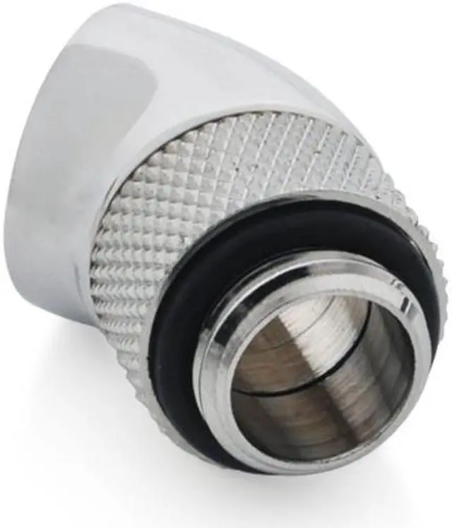 Alt view image 3 of 4 - Bitspower G1/4" Silver Shining Rotary 45-Degree IG1/4" Extender (4PCS)