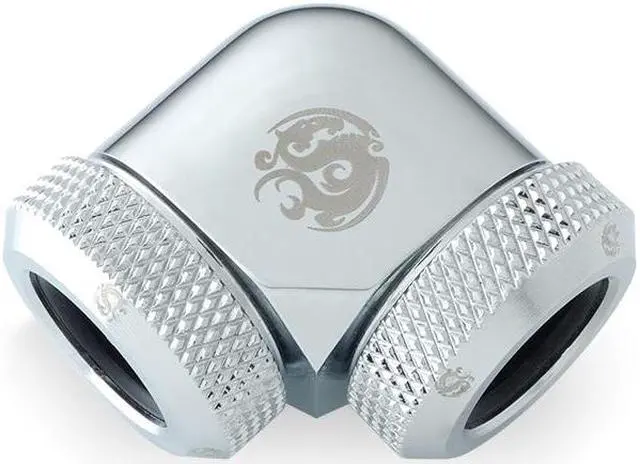 Alt view image 2 of 2 - Bitspower Silver Shining Enhance 90-Degree Dual Multi-Link Adapter For OD 12MM (4PCS)