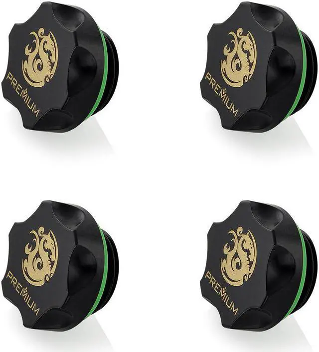 Main image of Bitspower Premium G1/4" Matt Black Stop Fitting (4PCS)