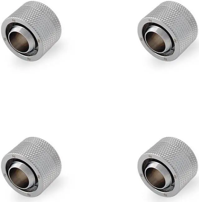 Main image of Bitspower G1/4" Silver Shining Compression Fitting CC5 V3 For ID 1/2" OD 3/4" Tube (4PCS)