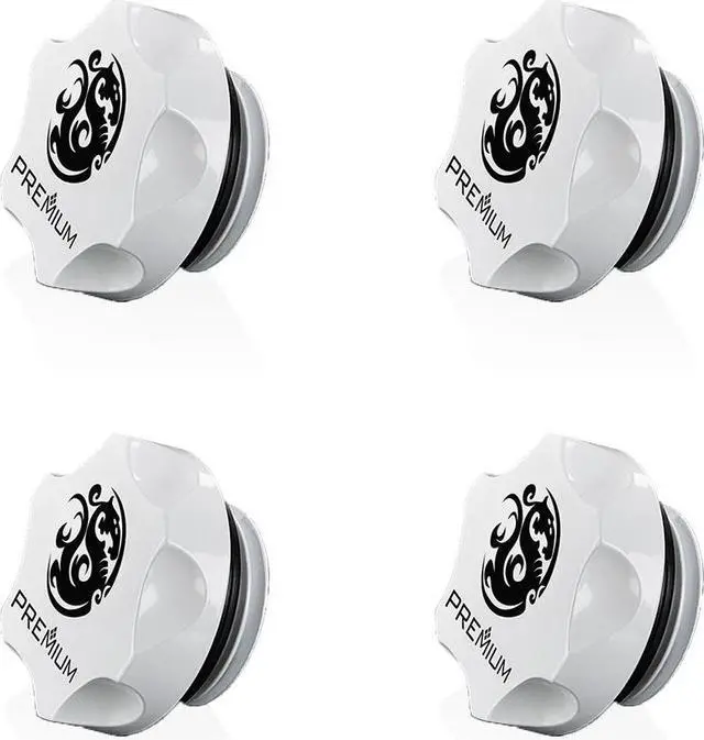 Main image of Bitspower Premium G1/4" Deluxe White Stop Fitting (4PCS)