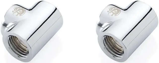 Main image of Bitspower Silver Shining T-Block With Triple IG1/4" (2PCS)
