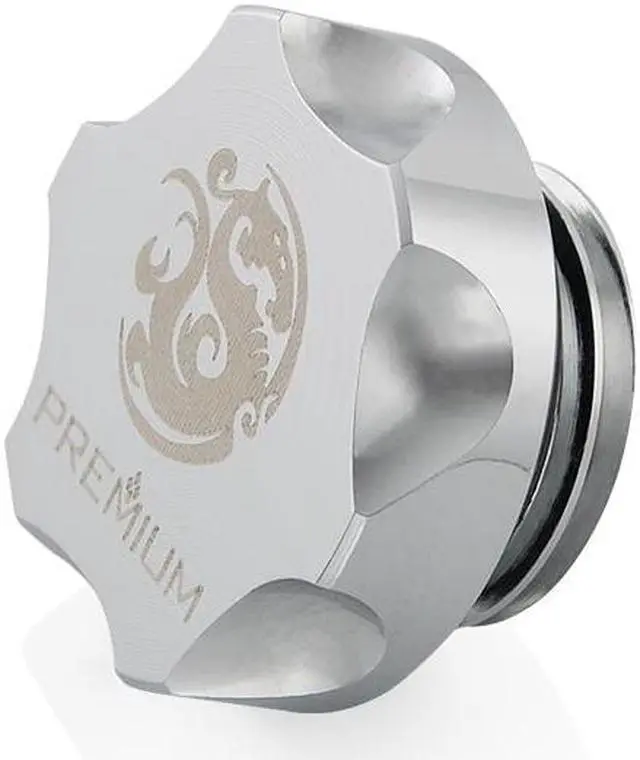 Alt view image 2 of 2 - Bitspower Premium G1/4" Silver Shining Stop Fitting (4PCS)