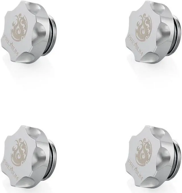 Main image of Bitspower Premium G1/4" Silver Shining Stop Fitting (4PCS)