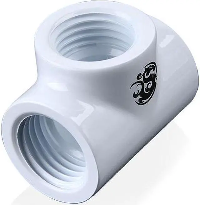 Alt view image 3 of 3 - Bitspower Deluxe White T-Block With Triple IG1/4" (2PCS)