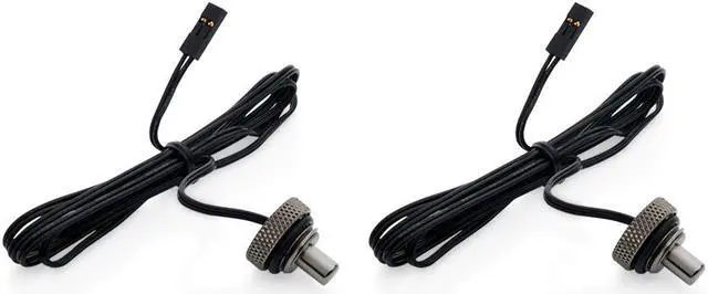 Main image of Bitspower G1/4" Black Sparkle Temperature Sensor Stop Fitting (2PCS)