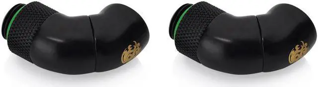 Main image of Bitspower G1/4" Matt Black Dual Rotary 90-Degree IG1/4" Extender (2PCS)