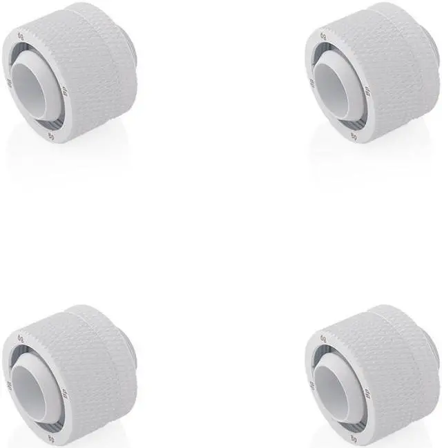 Main image of Bitspower G1/4" Deluxe White Compression Fitting CC5 V3 For ID 1/2" OD 3/4" Tube (4PCS)
