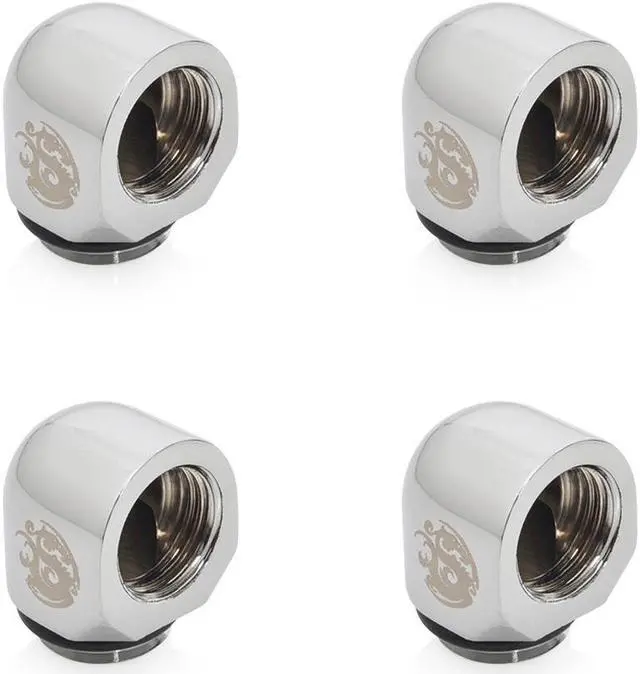 Main image of Bitspower G1/4" Silver Shining 90-Degree IG1/4" Extender (4PCS)