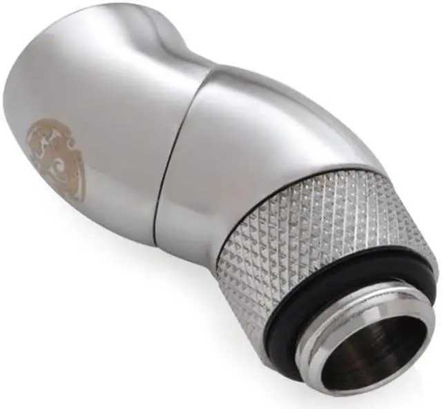 Alt view image 3 of 3 - Bitspower G1/4" Silver Shining Dual Rotary 90-Degree IG1/4" Extender (2PCS)