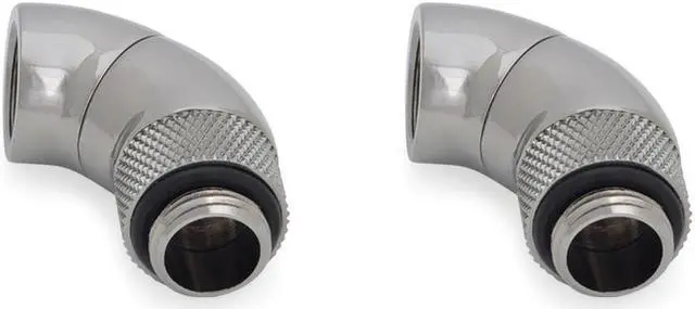Main image of Bitspower G1/4" Black Sparkle Dual Rotary 90-Degree IG1/4" Extender (2PCS)