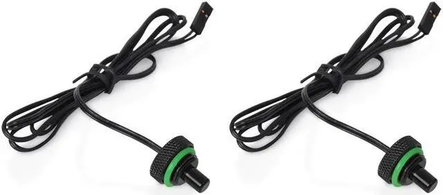Main image of Bitspower G1/4" Matt Black Temperature Sensor Stop Fitting (2PCS)