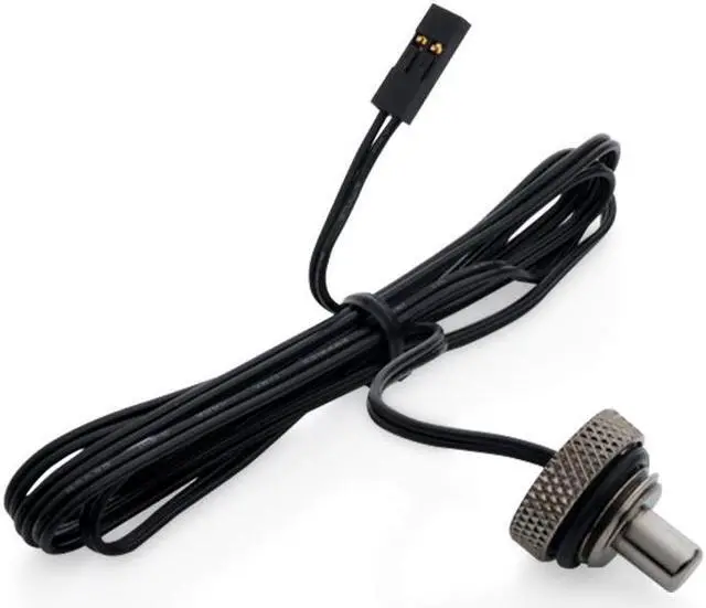 Alt view image 2 of 2 - Bitspower G1/4" Black Sparkle Temperature Sensor Stop Fitting (2PCS)