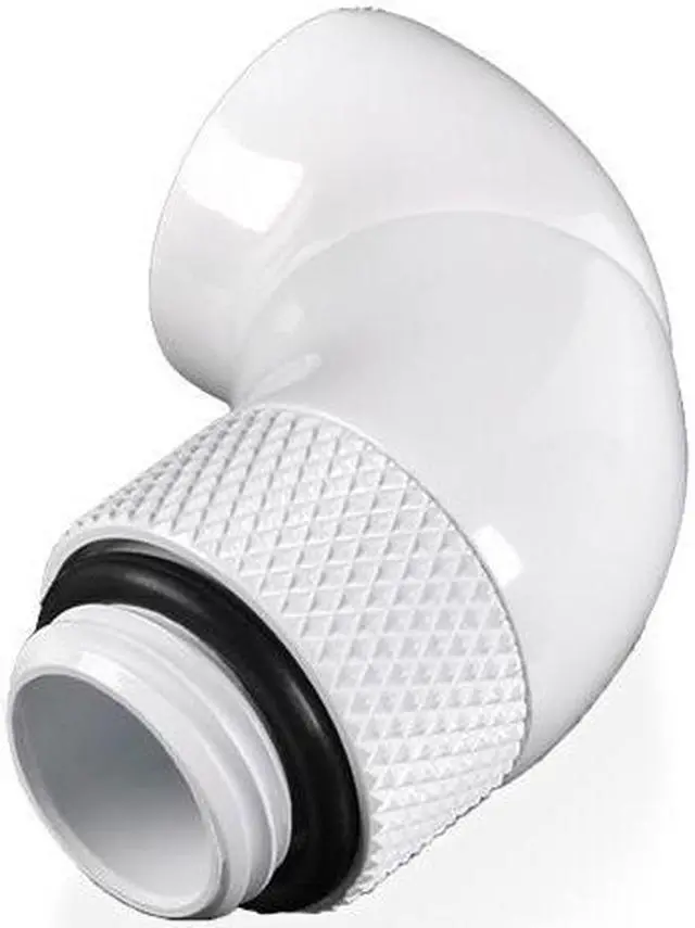 Alt view image 2 of 3 - Bitspower G1/4" Deluxe White Dual Rotary 90-Degree IG1/4" Extender (2PCS)
