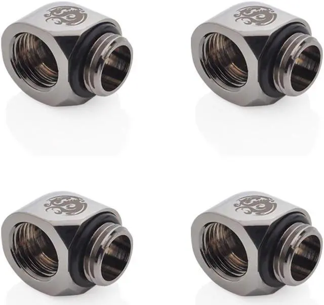 Main image of Bitspower G1/4" Black Spakle 90-Degree IG1/4" Extender (4PCS)