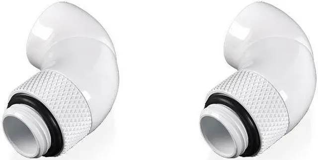 Main image of Bitspower G1/4" Deluxe White Dual Rotary 90-Degree IG1/4" Extender (2PCS)